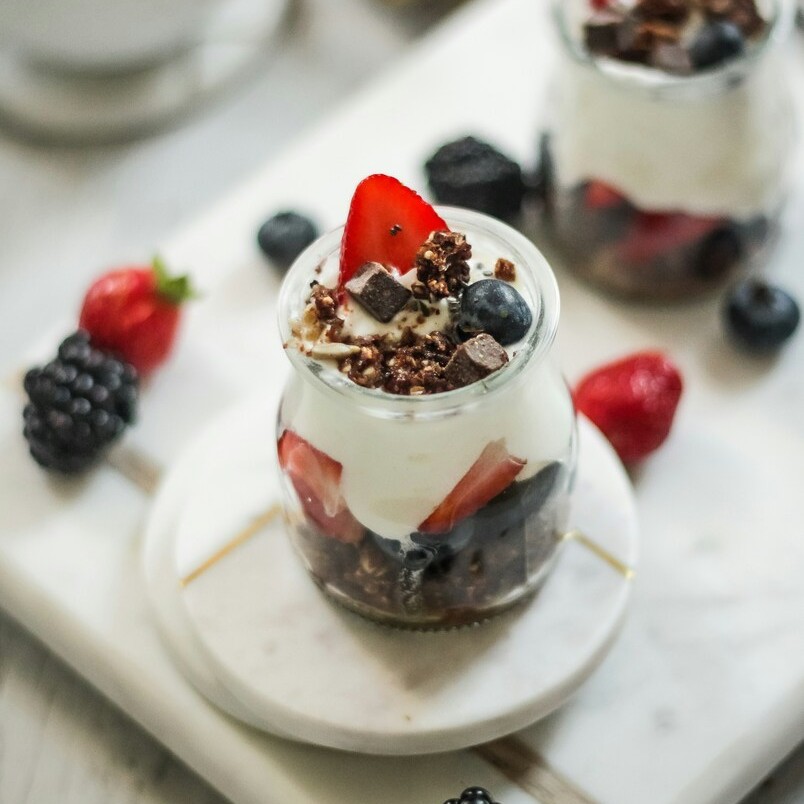 Panna cotta fruits & crème