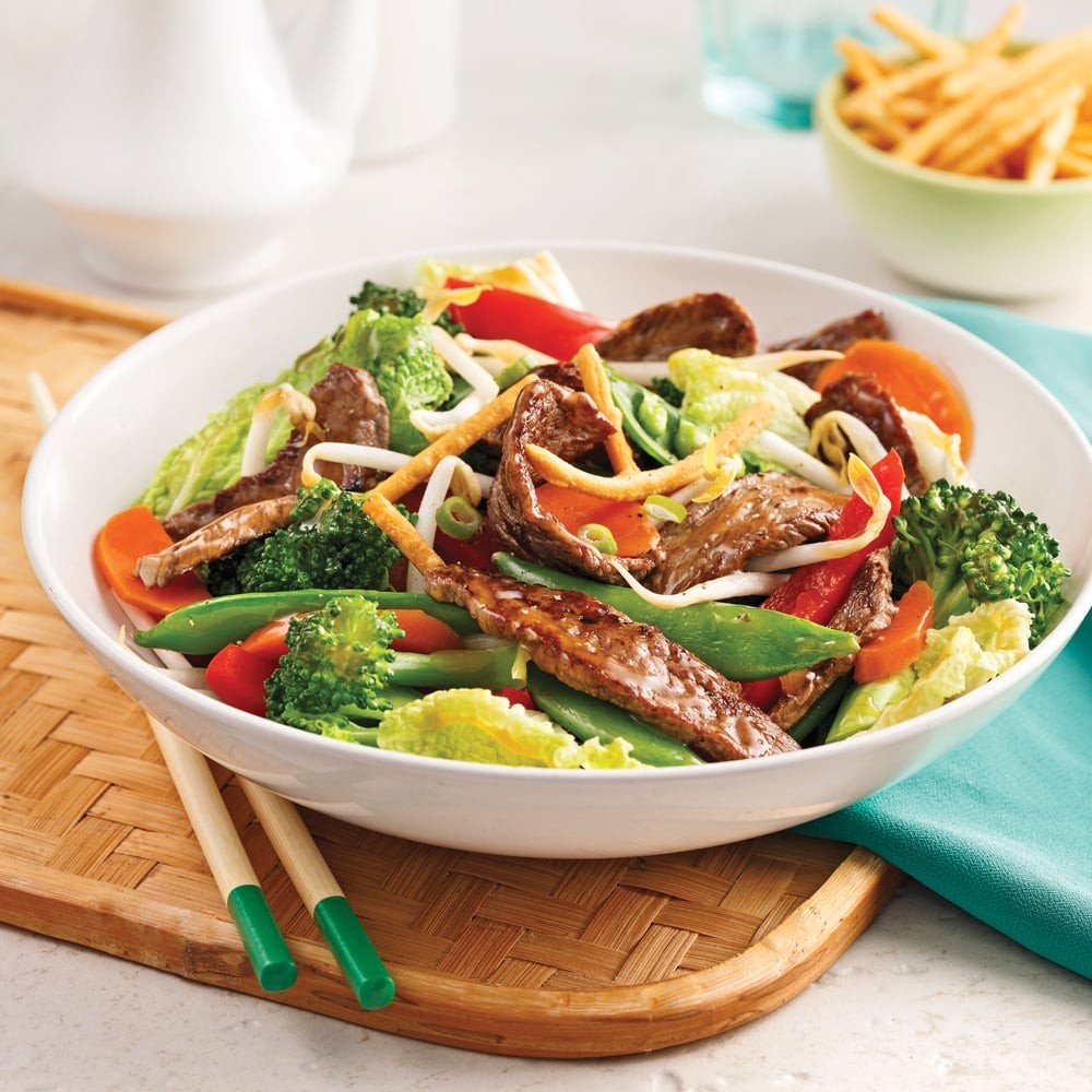 chop suey au poulet et au porc