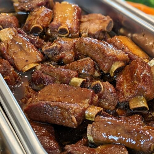 spareribs a l'ai avecc riz blanc